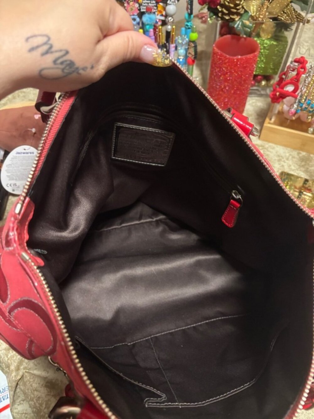 Coach Poppy Signature Shoulder Tote - Picture 9 of 12